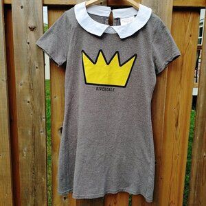 Women's RIVERDALE Dress Size Medium/Large Peter Pan Collar jughead crown